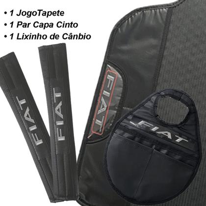 Imagem de Estilo e Proteção Jogo de Tapete Universal emborrachado com Capa Almofada de Cinto segurança e lixei