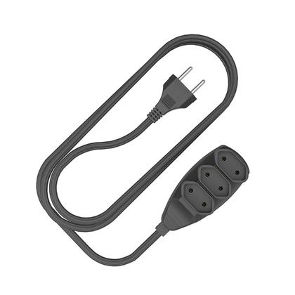 Imagem de Extensão 3 Tomadas 10A 2P 3MTS Preta EXT-E002 ENERBRAS