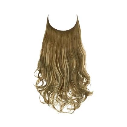 Imagem de Extensão De Cabelo Natural Com Clipe, Onda Longa Sintética, Em Tons De Preto, Loiro E Rosa, Com Fio