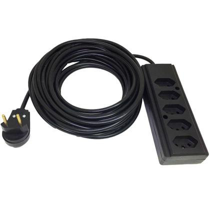 Imagem de Extensão Elétrica 10a 5 Metro 5 Tomadas Cabo Pp 2x1,5mm
