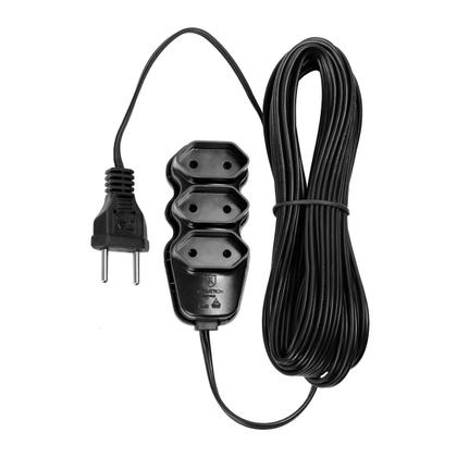 Imagem de Extensão Elétrica 3 Tomadas Pl 2X0,75 10M Preta