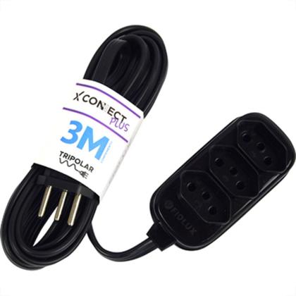 Imagem de Extensao Fiolux Connect 2P+T 03M Preto