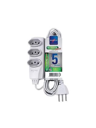 Imagem de Extensao Noshock 90 Pp 3x0,75 3 Pinos 2p+t 10a Cinza 5 Metros Dn1539