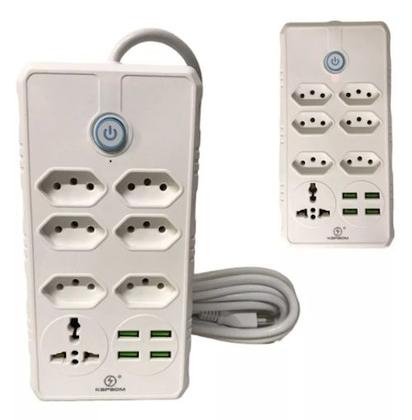 Imagem de Extensão  Usb Cabo Régua Extensão Tomada Elétrica 5m