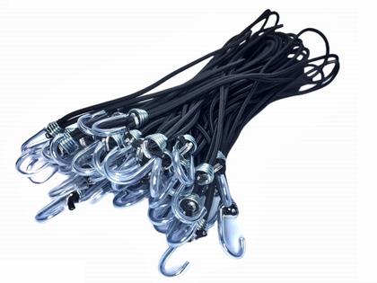 Imagem de Extensor Elástico Caminhão Lona 40cm Preto 100 Unidades - Material Super Resistente Látex