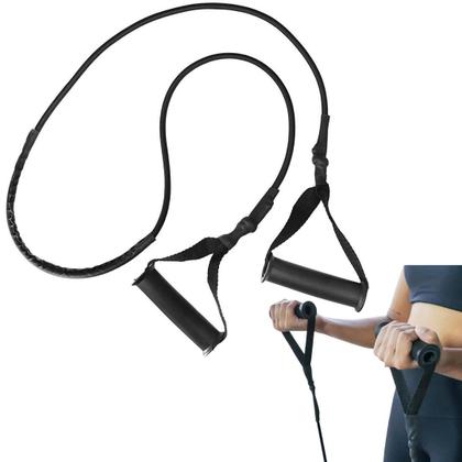 Imagem de Extensor Elástico Resistente Com Alça Para Exercícios De Academia Ginástica Corda Faixa Elástica Leve Médio Forte Treino Em Casa