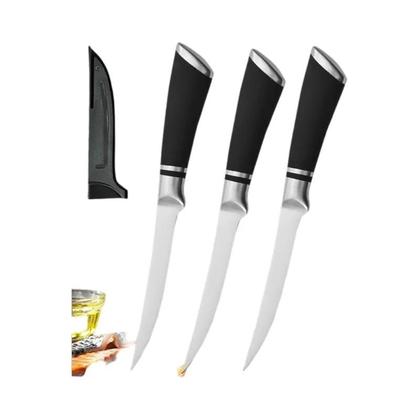 Imagem de Faca De Filé De Aço Inoxidável Com Cabo Antiderrapante, Faca De Cozinha Para Desossar E Cortar Carne