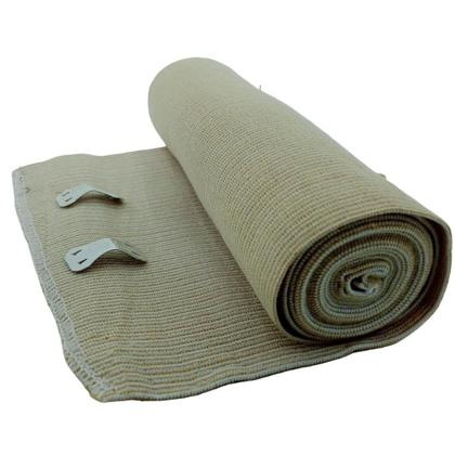 Imagem de Faixa Atadura Para Enfaixar Pé Futebol Botinha Tornozelo Bandagem Elástica de Alta Compressão Ajustável 15cmx1,30m Bege