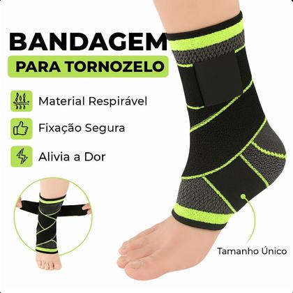 Imagem de Faixa de Compressão Ortopédica Ajustável para Proteção no Tornozelo