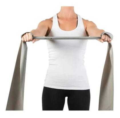 Imagem de Faixa Elástica Thera Band Ginástica Fisioterapia Pilates Super Forte (prata)