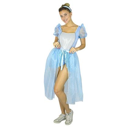 Imagem de Fantasia Cinderela Adulta Clássica com Tiara e Chocker