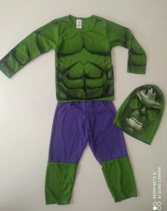 Imagem de Fantasia conjunto infantil masculina Hulk