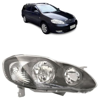 Imagem de Farol Dianteiro Corolla Fielder 2005 2006 2007 2008 Foco Duplo Lisa Acrílico