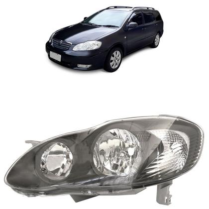 Imagem de Farol Dianteiro Corolla Fielder 2005 2006 2007 2008 Foco Duplo Lisa Acrílico