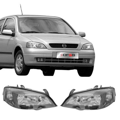 Imagem de Farol Dianteiro Esquerdo Foco Duplo Máscara Cromada Astra 1998 a 2002