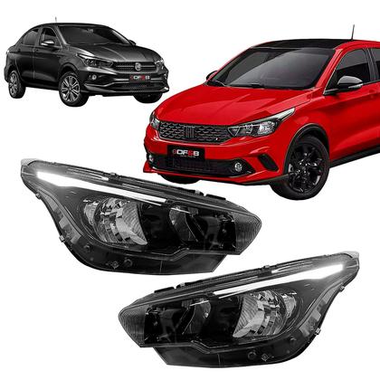 Imagem de Farol Fiat Argo Cronos 2018 2019 2020 com Led