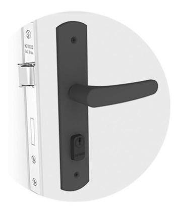 Imagem de Fechadura Ipanema Reta Externa Metalix Preto Soprano