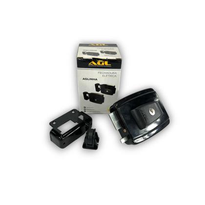 Imagem de Fechadura mini 12v preta 42mm int ch sim