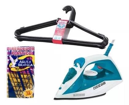 Imagem de Ferro De Passar Roupa A Vapor B&d Fx2100 Cabide E Prendedor