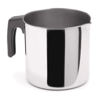 Imagem de Fervedor De Aço Inox Leiteira 2 Litros Para Fogão De Indução Chaleira Bule Multiuso Servir Esquentar Chá Café Leite Alto Padrão Qualidade Forma Inox