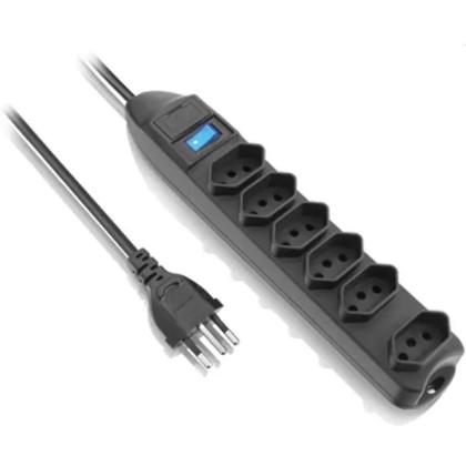 Imagem de Filtro de linha 6 tomadas 1,5 metros 10A (110V/220V)