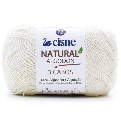 Imagem de Fio Cisne Natural Algodón 3 Cabos 100g - 100% Algodão