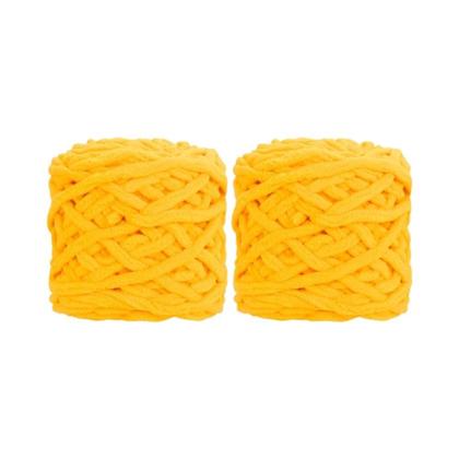 Imagem de Fio De Chenille Macio 2 Peças Veludo Espesso E Fofo Para Crochê Tricô Suéter Xale Cachecol