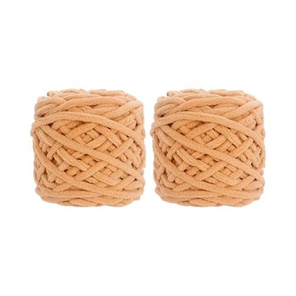 Imagem de Fio De Chenille Macio 2 Peças Veludo Espesso E Fofo Para Crochê Tricô Suéter Xale Cachecol