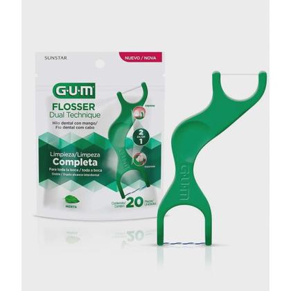 Imagem de Fio Dental Gum Flosser Dual Technique 20 Unidades