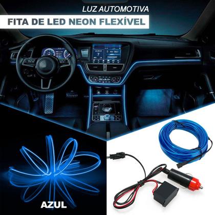 Imagem de Fita Barra Led P/ Painel Azul Escuro Marinho Agile 2012 2013 2014 2015 2016 5m Flexível Top