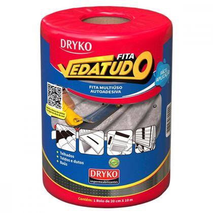 Imagem de Fita Multiuso Dryko Vedatudo Aluminio 20Cm X 10M