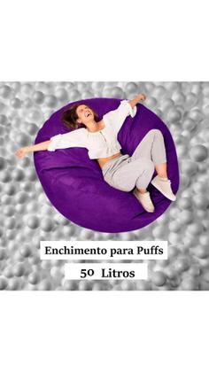Imagem de Flocos de Isopor 50 litros - Enchimento para Puff