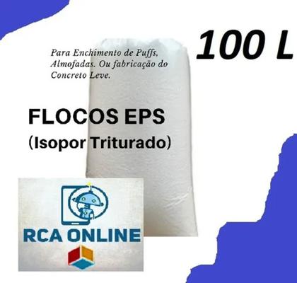 Imagem de Flocos Isopor 100 Litros Para Enchimento Puff Pera Gota Maça