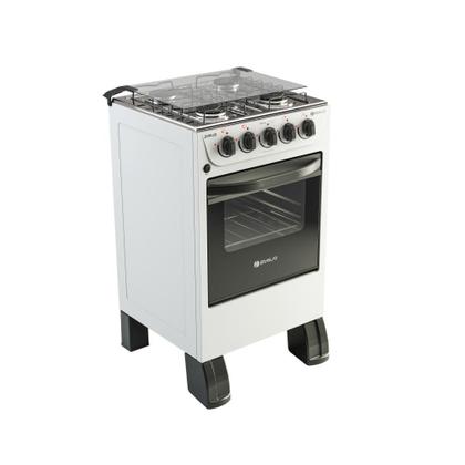 Imagem de Fogão 4 Bocas a Gás Braslar New Sirius com Mesa Inox e Forno Easy-Clean Branco