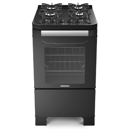 Imagem de Fogão 4 Bocas a Gás Itatiaia Itamaster com Mesa de Vidro e Acendimento Automático Preto Bivolt