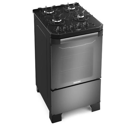 Imagem de Fogão 4 Bocas a Gás Itatiaia Itamaster Mesa de Vidro Acendimento Automático Prata Espelhado Bivolt