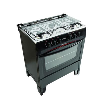 Imagem de Fogão 5 Bocas a Gás Braslar Sirius Plus com Acendimento Automático e Forno 72,2L Preto Bivolt