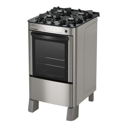 Imagem de Fogão Esmaltec Jade Glass 4 Bocas Inox com Forno Limpa Fácil e Acendimento Automático