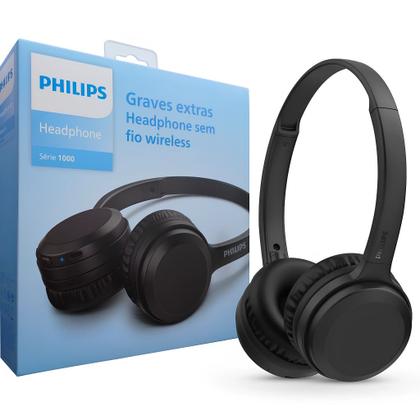 Imagem de Fone de Ouvido Bluetooth Sem Fio Philips TAH1108BK Com Microfone