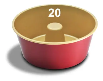 Imagem de Forma Com Tubo Antiaderente Cereja E Creme Nº20 Arnix