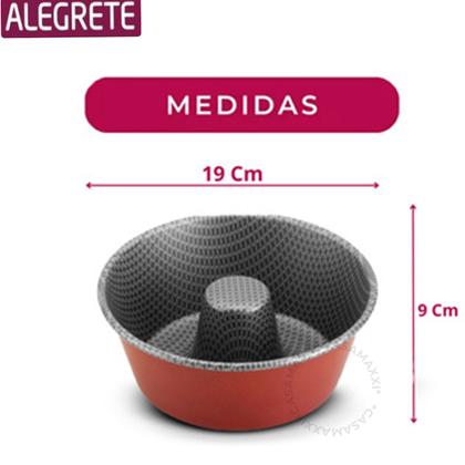 Imagem de Forma De Bolo Antiaderente 22 Cm Vermelha Alegrete