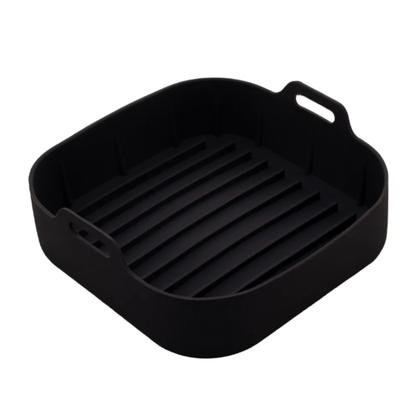 Imagem de Forma De Silicone Quadrada Air fryer Antiaderente Cesto Silicone Fritadeira Elétrica Grande