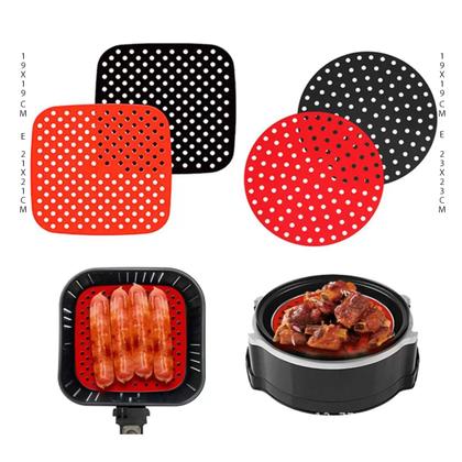 Imagem de Forro tapete silicone reutilizavel air fryer fritadeira universal