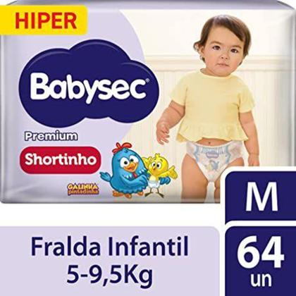 Imagem de Fralda Babysec Ultrasec Galinha Pintadinha Premium Hiper M - 64 Unidades