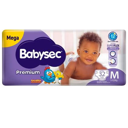Imagem de Fralda Descartável Babysec Galinha Pintadinha Premium M 32 Tiras
