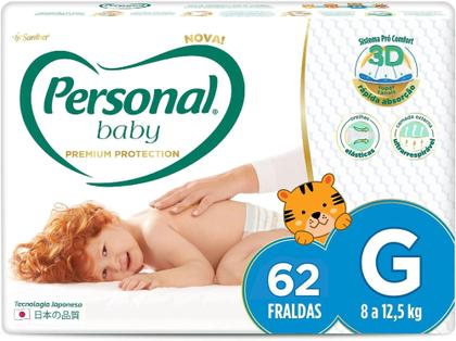 Imagem de Fralda Descartavel Personal Premium Hiper 3 Pacotes Tamanho G Com 56 Unidades Cada