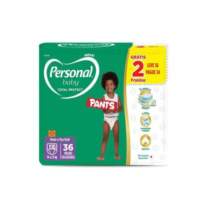 Imagem de Fralda Personal Baby Total Protect Pants Super XXG  36 Unidades