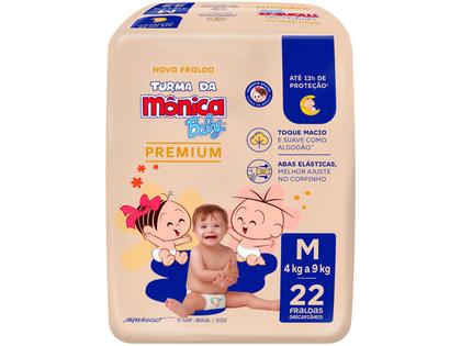 Imagem de Fralda Turma da Mônica Baby Premium Jumbo Tam. M 4 a 9kg 22 Unidades