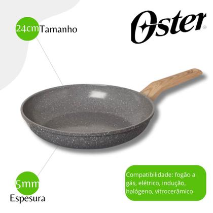 Imagem de Frigideira 24cm Cerâmica Marble Edition Oster - Dark Grey