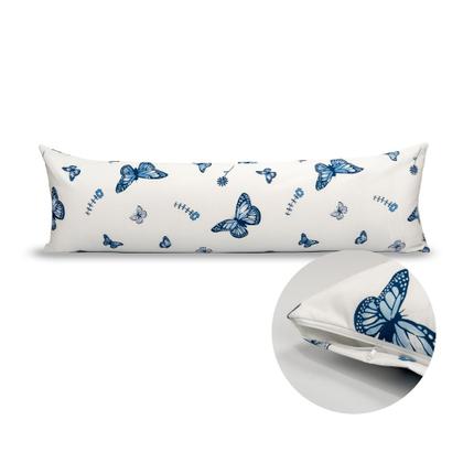 Imagem de Fronha Avulsa 1,30x40 Ziper Percal 180 Fios Estampada Decorativa